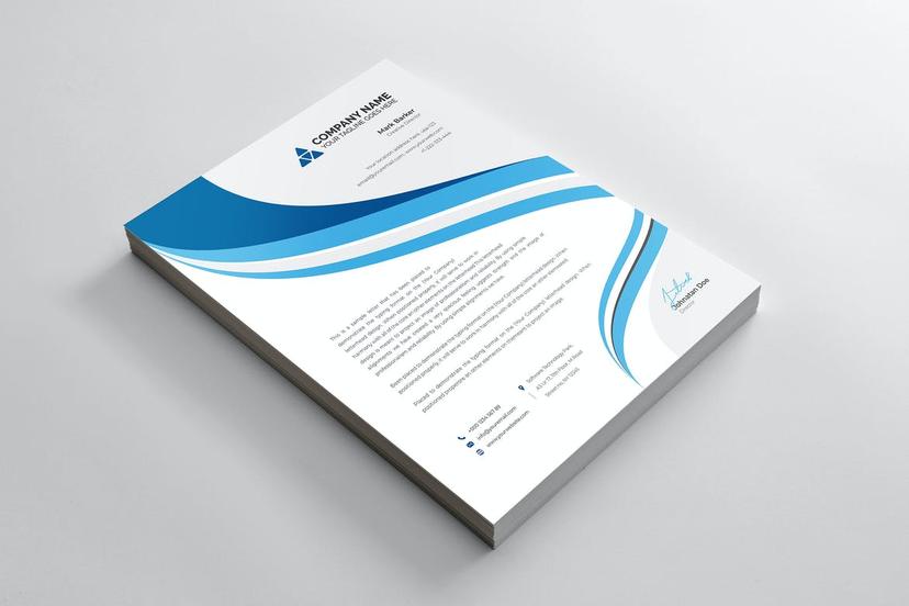 Hojas membretadas color bond carta 90gr