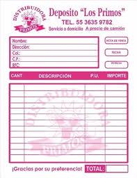 Notas 1/4 carta 1 tinta 1 copia c/folio