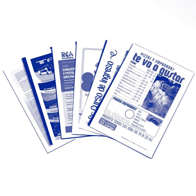 Volantes bond 1 tinta 1/2 carta