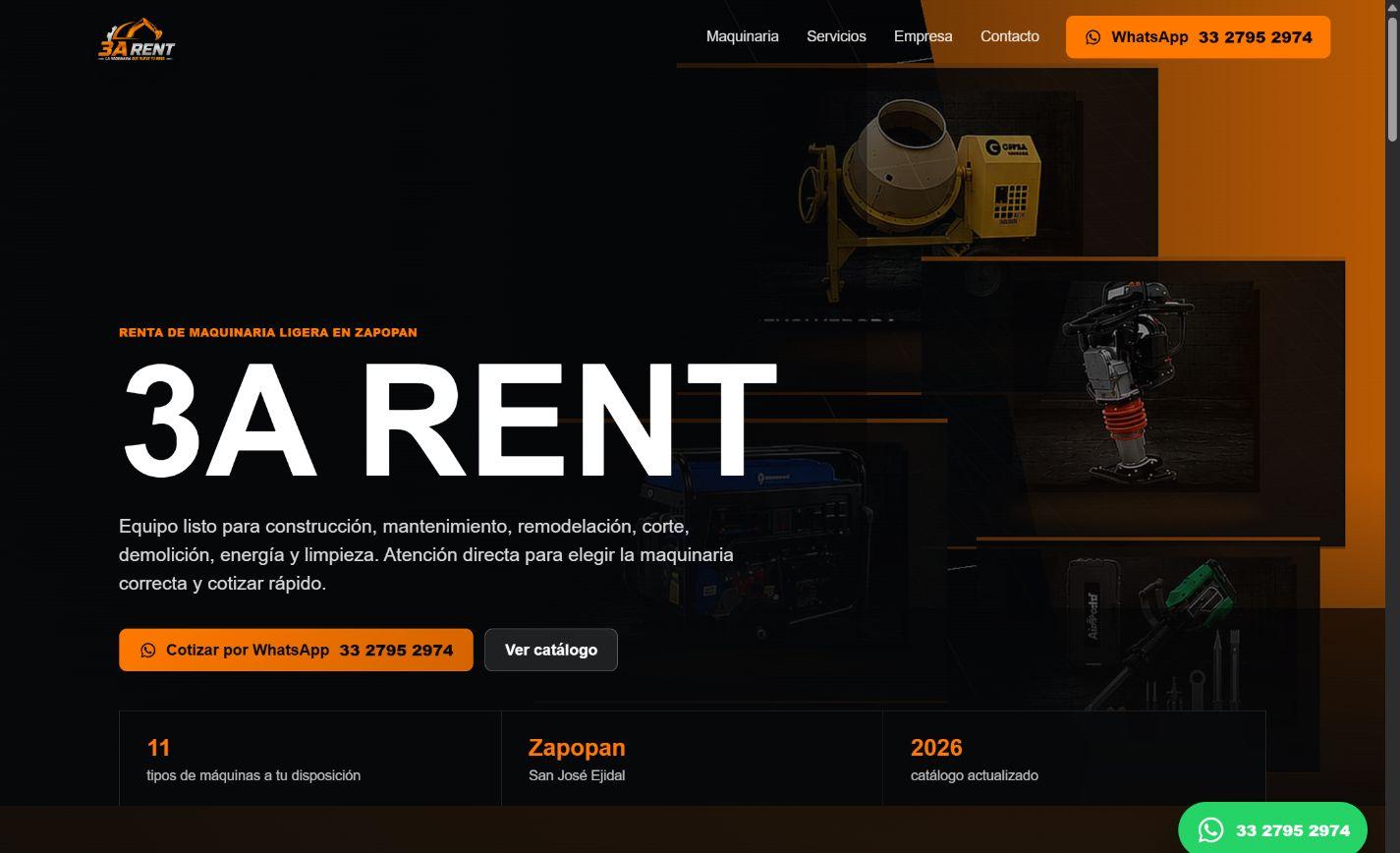 3A RENT en computadora