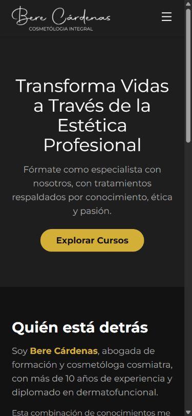 Bere Cardenas Cosmetologia en celular