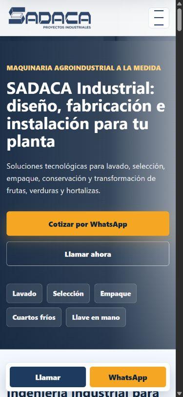 SADACA Industrial en celular