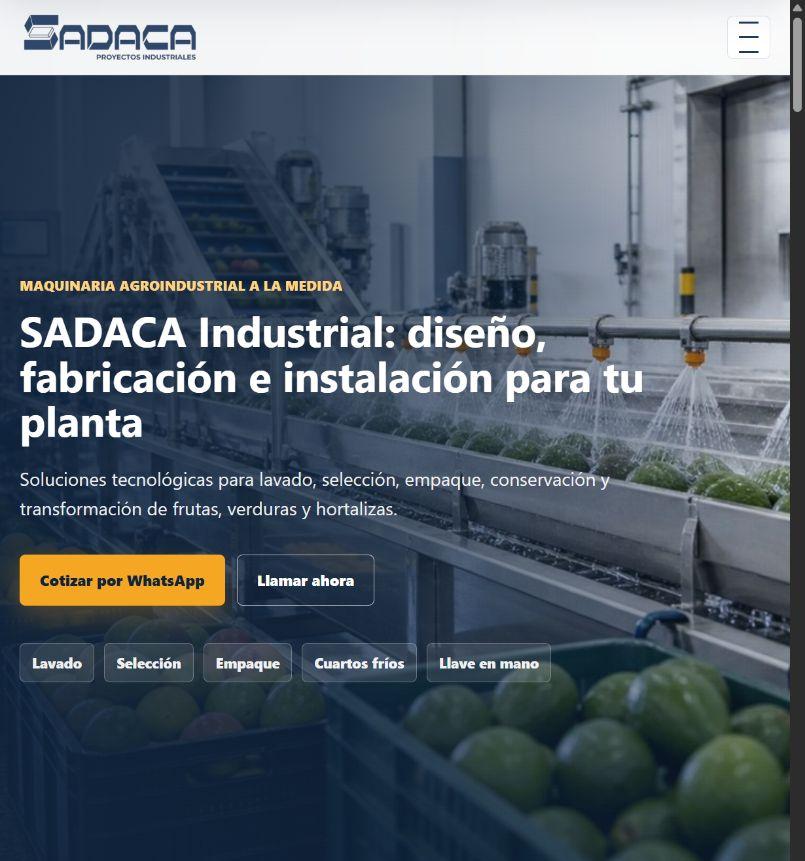 SADACA Industrial en tableta
