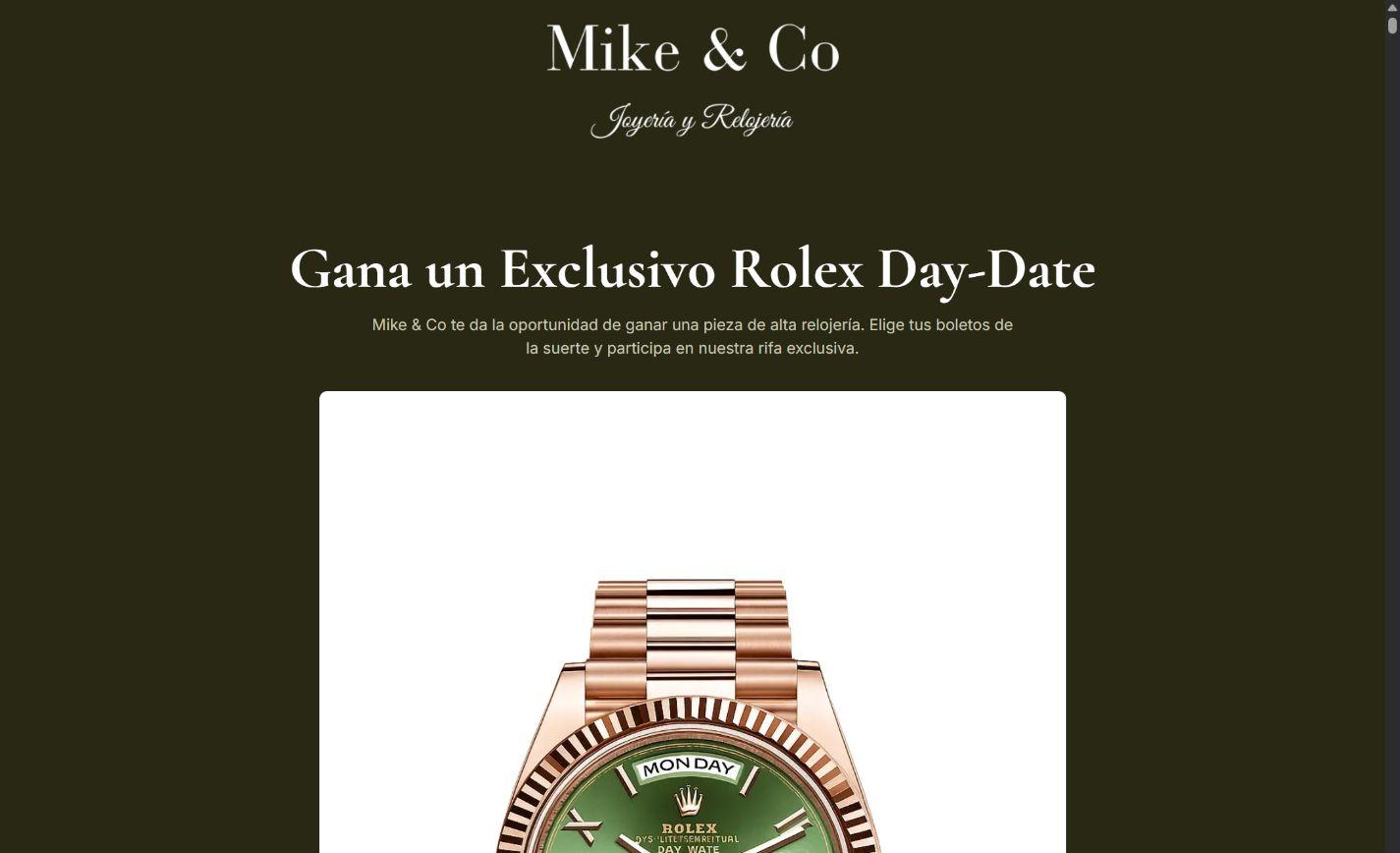 Sorteo Mike & Co en computadora