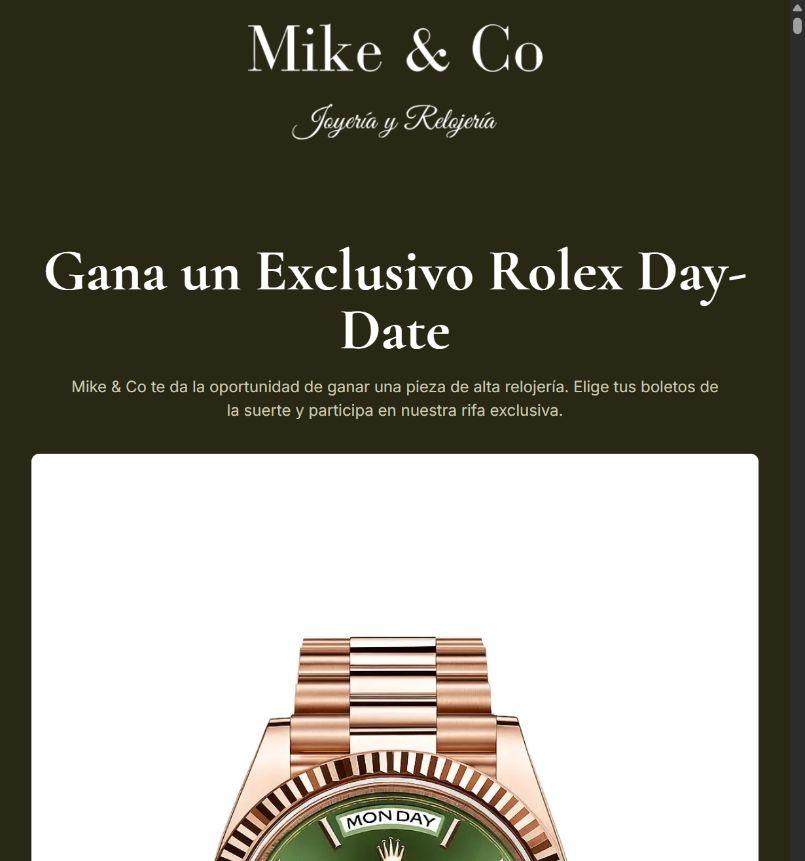 Sorteo Mike & Co en tableta