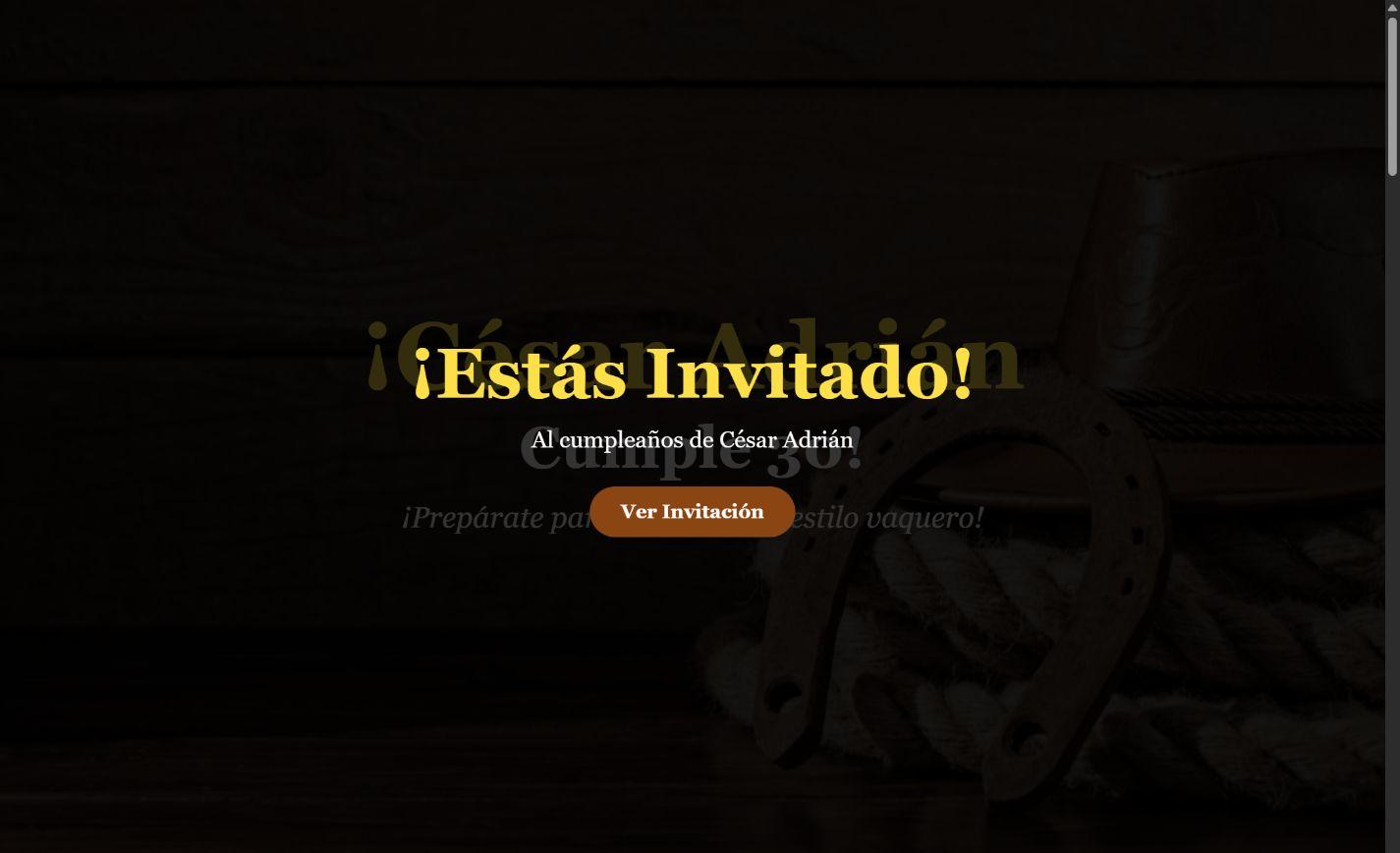 Cumpleaños de César Adrián en computadora