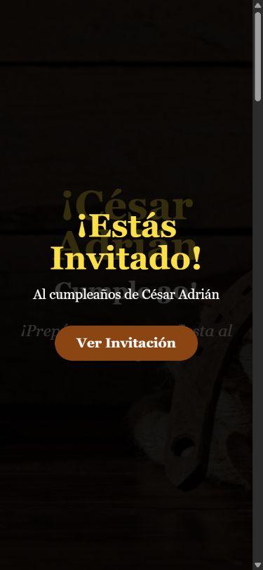Cumpleaños de César Adrián en celular