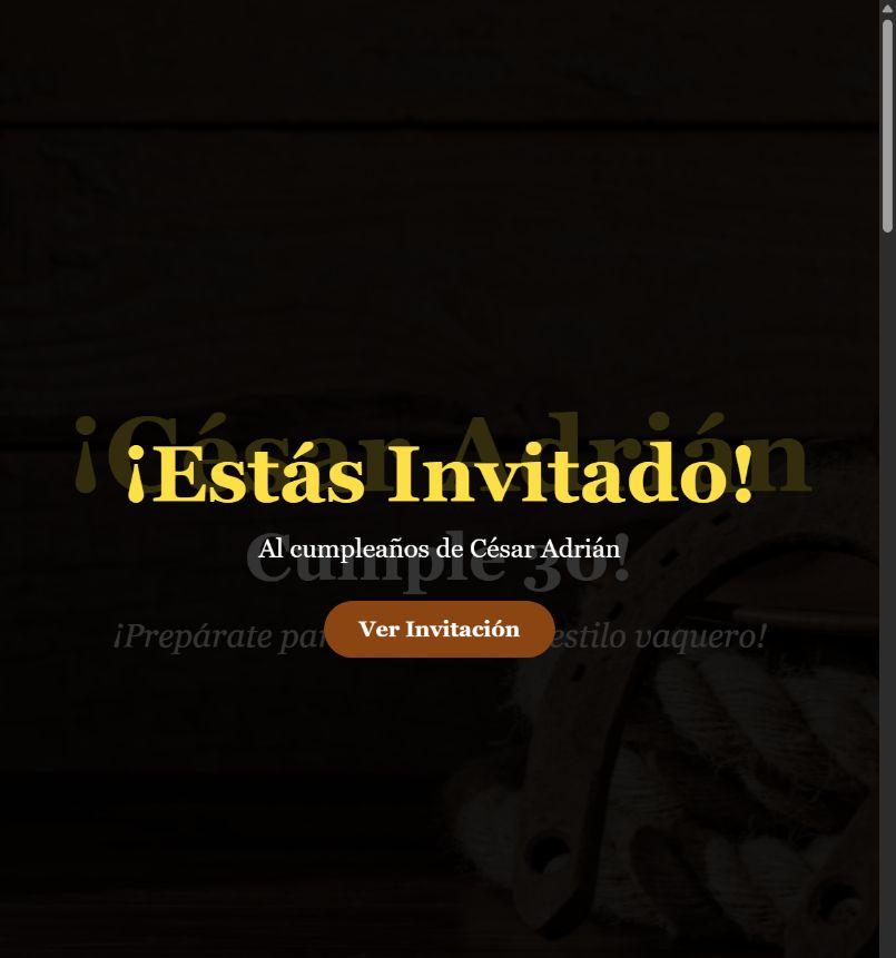 Cumpleaños de César Adrián en tableta