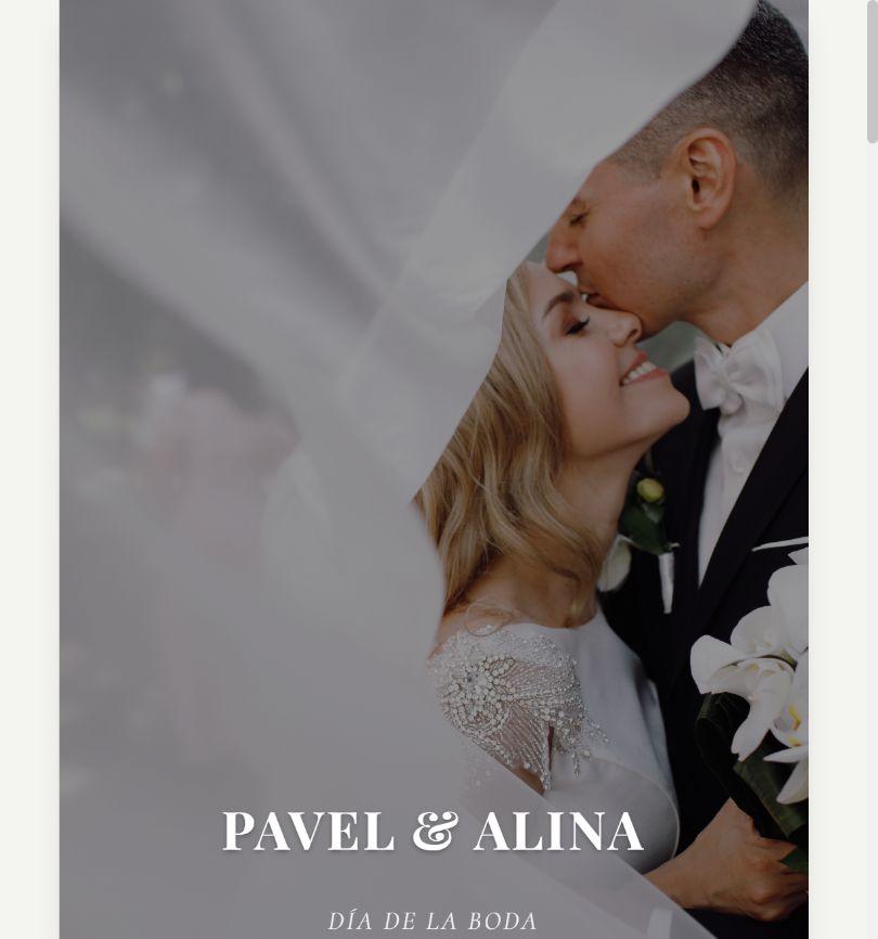 Plantilla Pavel & Alina en tableta